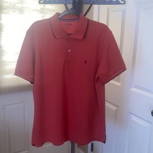 Izod collared shirt in salmon size large